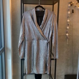 Tahari Metallic Dress